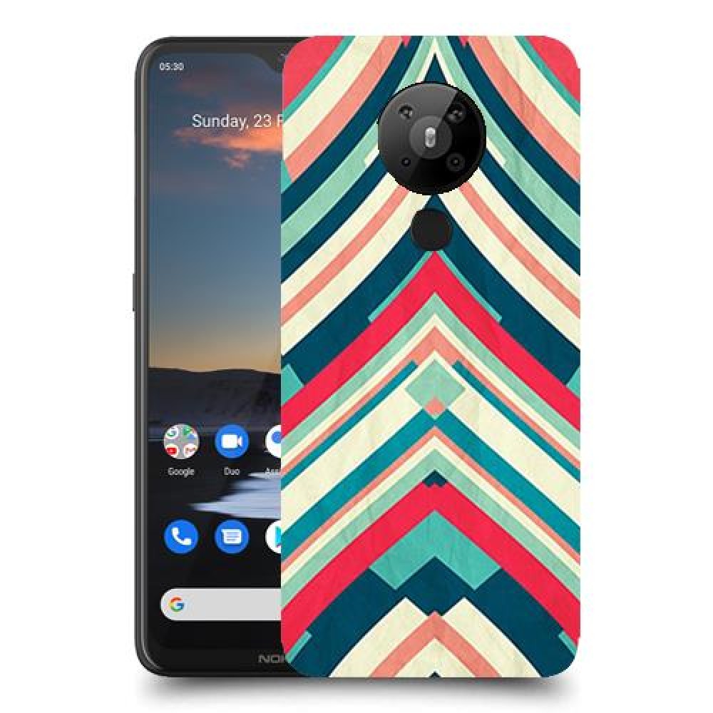 פסים בצבע כיסוי מגן קשיח מעוצב ל Nokia 5.3 יחידה אחת סקרין מובייל