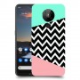 פסים במנטה ורוד כיסוי מגן קשיח מעוצב ל Nokia 5.3 יחידה אחת סקרין מובייל