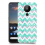 גיאומטריה טורקיז כיסוי מגן קשיח מעוצב ל Nokia 5.3 יחידה אחת סקרין מובייל