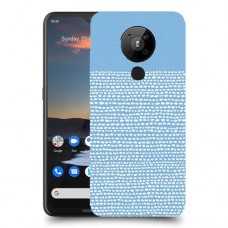 נקודות לבנות בכחול כיסוי מגן קשיח מעוצב ל Nokia 5.3 יחידה אחת סקרין מובייל