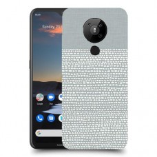 נקודות לבנות אפור כיסוי מגן קשיח מעוצב ל Nokia 5.3 יחידה אחת סקרין מובייל
