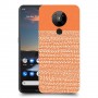 נקודות לבנות בכתום כיסוי מגן קשיח מעוצב ל Nokia 5.3 יחידה אחת סקרין מובייל