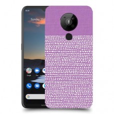 נקודות לבנות בסגול כיסוי מגן קשיח מעוצב ל Nokia 5.3 יחידה אחת סקרין מובייל