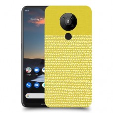 נקודות לבנות בצהוב כיסוי מגן קשיח מעוצב ל Nokia 5.3 יחידה אחת סקרין מובייל