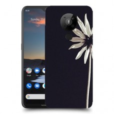 פרח לבן כיסוי מגן קשיח מעוצב ל Nokia 5.3 יחידה אחת סקרין מובייל