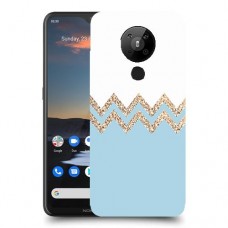 לבן כחול כיסוי מגן קשיח מעוצב ל Nokia 5.3 יחידה אחת סקרין מובייל