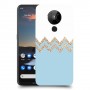 לבן כחול כיסוי מגן קשיח מעוצב ל Nokia 5.3 יחידה אחת סקרין מובייל