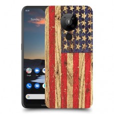 עץ ארצות הברית כיסוי מגן קשיח מעוצב ל Nokia 5.3 יחידה אחת סקרין מובייל