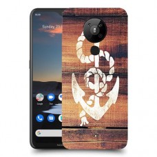 עוגן מעץ כיסוי מגן קשיח מעוצב ל Nokia 5.3 יחידה אחת סקרין מובייל
