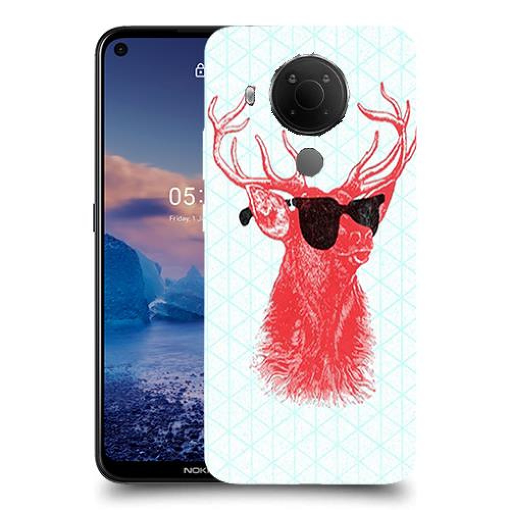 אדג אדום במשקפיים כיסוי מגן קשיח מעוצב ל Nokia 5.4 יחידה אחת סקרין מובייל