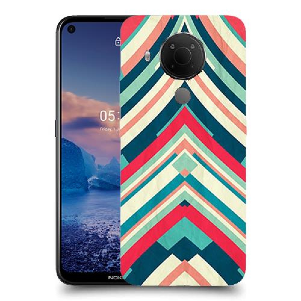 פסים בצבע כיסוי מגן קשיח מעוצב ל Nokia 5.4 יחידה אחת סקרין מובייל