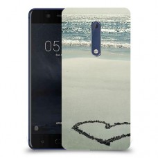 לב על החוף כיסוי מגן קשיח מעוצב ל Nokia 5 יחידה אחת סקרין מובייל