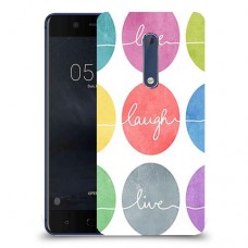 אהבה צחוק חיים כיסוי מגן קשיח מעוצב ל Nokia 5 יחידה אחת סקרין מובייל