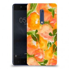 אפרסקים כתומים כיסוי מגן קשיח מעוצב ל Nokia 5 יחידה אחת סקרין מובייל