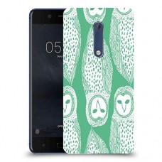 ינשופים על ירוק כיסוי מגן קשיח מעוצב ל Nokia 5 יחידה אחת סקרין מובייל