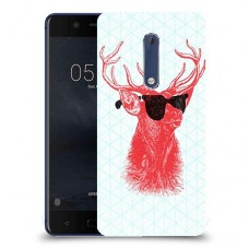 אדג אדום במשקפיים כיסוי מגן קשיח מעוצב ל Nokia 5 יחידה אחת סקרין מובייל