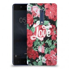 רוז אהבה כיסוי מגן קשיח מעוצב ל Nokia 5 יחידה אחת סקרין מובייל