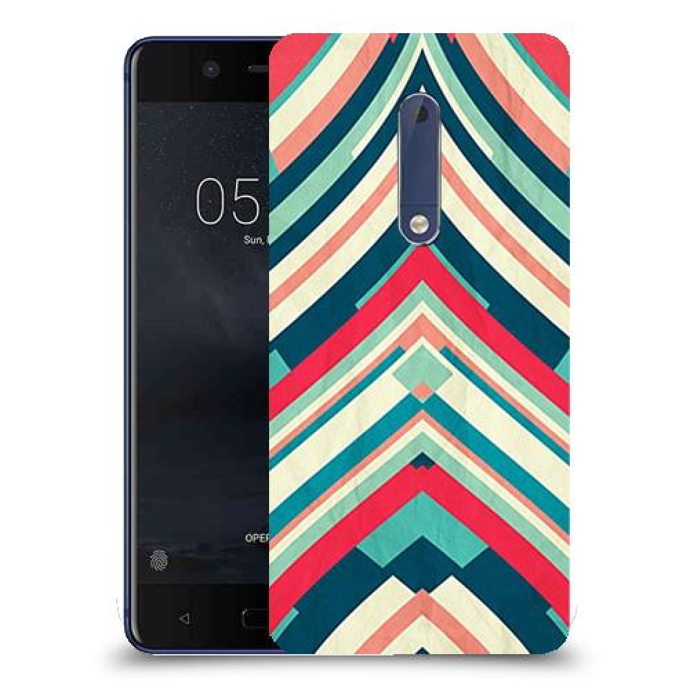 פסים בצבע כיסוי מגן קשיח מעוצב ל Nokia 5 יחידה אחת סקרין מובייל