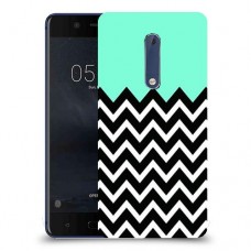 פסים במנטה כיסוי מגן קשיח מעוצב ל Nokia 5 יחידה אחת סקרין מובייל