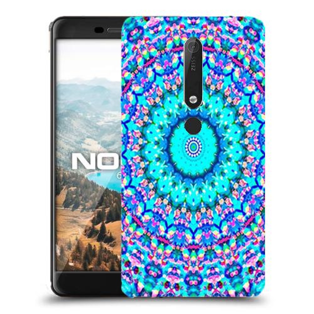 מנדלה בצבע כיסוי מגן קשיח מעוצב ל Nokia 6.1 יחידה אחת סקרין מובייל