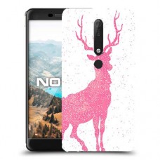 צבי ורוד כיסוי מגן קשיח מעוצב ל Nokia 6.1 יחידה אחת סקרין מובייל