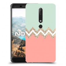 ורוד ירוק כיסוי מגן קשיח מעוצב ל Nokia 6.1 יחידה אחת סקרין מובייל