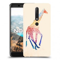 קשת ג 'ירפה כיסוי מגן קשיח מעוצב ל Nokia 6.1 יחידה אחת סקרין מובייל