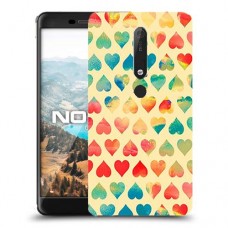 לבבות קשת כיסוי מגן קשיח מעוצב ל Nokia 6.1 יחידה אחת סקרין מובייל