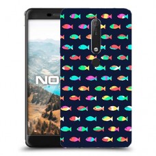 קשת בדגים כיסוי מגן קשיח מעוצב ל Nokia 6.1 יחידה אחת סקרין מובייל