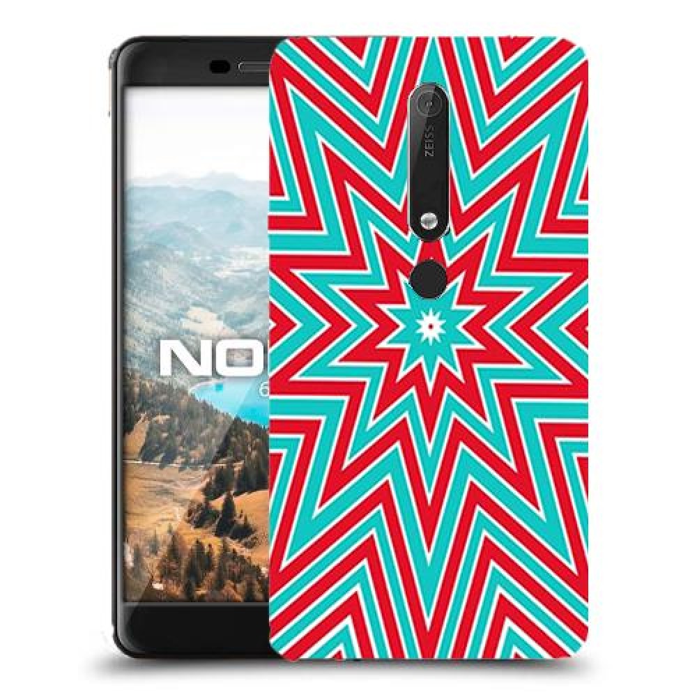 צבעי שלג כיסוי מגן קשיח מעוצב ל Nokia 6.1 יחידה אחת סקרין מובייל