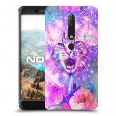 חתול מושלג כיסוי מגן קשיח מעוצב ל Nokia 6.1 יחידה אחת סקרין מובייל
