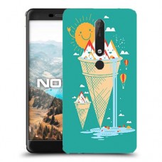גלידה סאני כיסוי מגן קשיח מעוצב ל Nokia 6.1 יחידה אחת סקרין מובייל