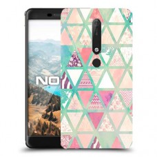 משולשים כיסוי מגן קשיח מעוצב ל Nokia 6.1 יחידה אחת סקרין מובייל