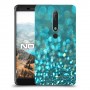 טורקיז יהלומים כיסוי מגן קשיח מעוצב ל Nokia 6.1 יחידה אחת סקרין מובייל