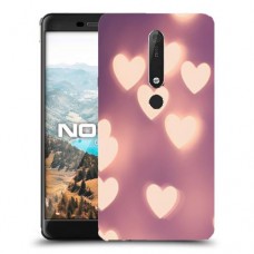 לבבות מעורפלים בחום כיסוי מגן קשיח מעוצב ל Nokia 6.1 יחידה אחת סקרין מובייל