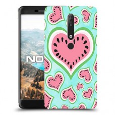 אבטיח אהבה כיסוי מגן קשיח מעוצב ל Nokia 6.1 יחידה אחת סקרין מובייל