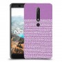 נקודות לבנות בסגול כיסוי מגן קשיח מעוצב ל Nokia 6.1 יחידה אחת סקרין מובייל