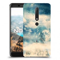 יופי חורף כיסוי מגן קשיח מעוצב ל Nokia 6.1 יחידה אחת סקרין מובייל