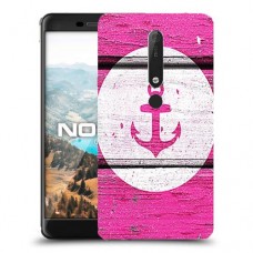 עוגן ורוד מעץ כיסוי מגן קשיח מעוצב ל Nokia 6.1 יחידה אחת סקרין מובייל