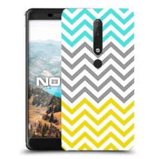 שורות צהובות-ירוקות כיסוי מגן קשיח מעוצב ל Nokia 6.1 יחידה אחת סקרין מובייל