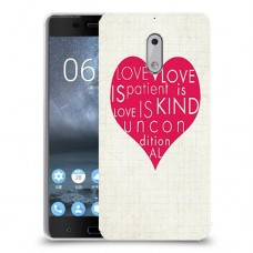 אהבה היא אדיבה כיסוי מגן קשיח מעוצב ל Nokia 6 יחידה אחת סקרין מובייל