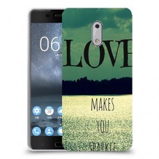 אהבה גורמת לך לנצנץ כיסוי מגן קשיח מעוצב ל Nokia 6 יחידה אחת סקרין מובייל