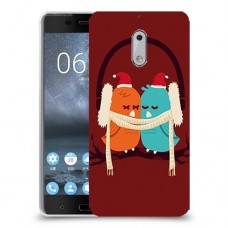 זוג יונים כיסוי מגן קשיח מעוצב ל Nokia 6 יחידה אחת סקרין מובייל