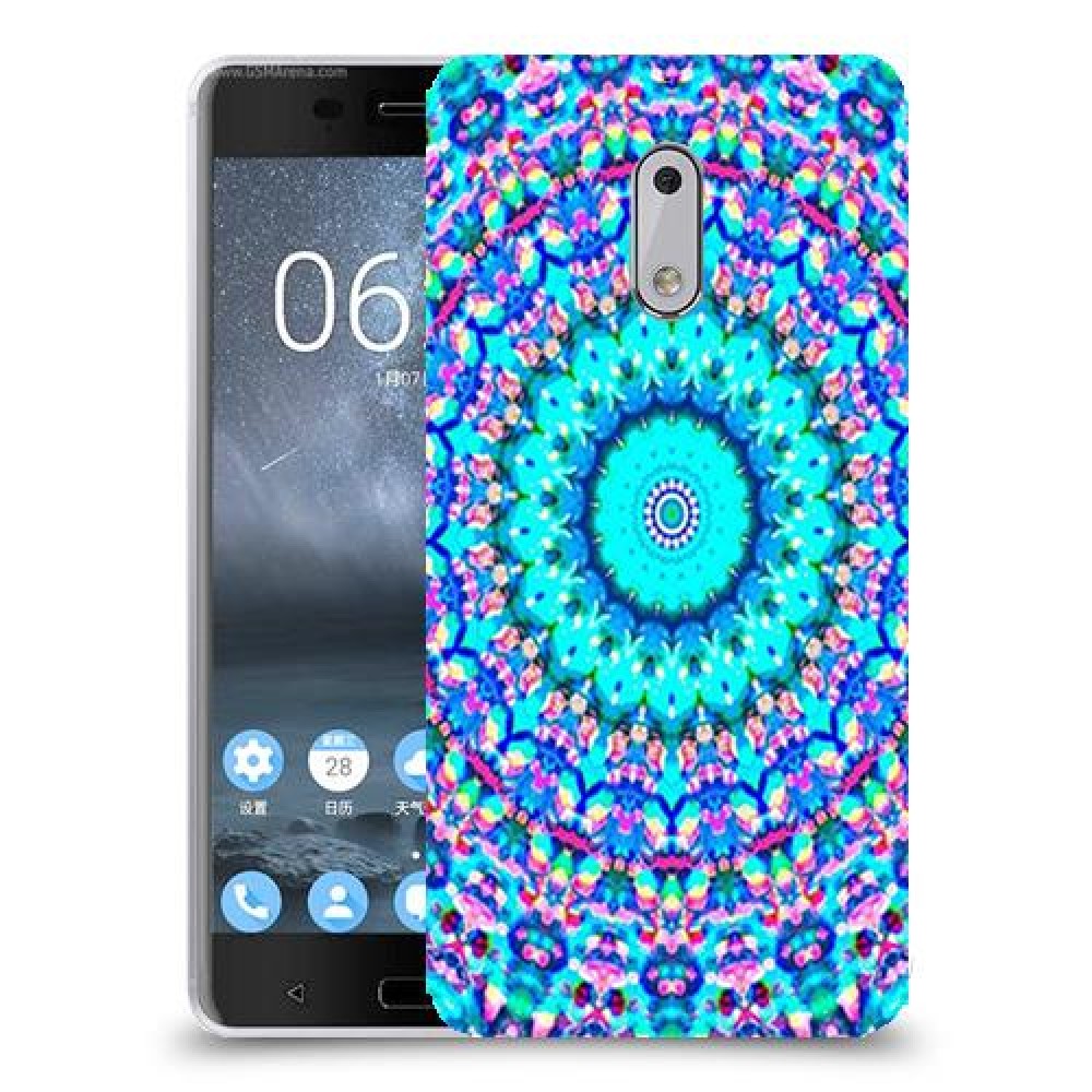 מנדלה בצבע כיסוי מגן קשיח מעוצב ל Nokia 6 יחידה אחת סקרין מובייל