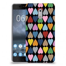 פסיפס קשת לבבות כיסוי מגן קשיח מעוצב ל Nokia 6 יחידה אחת סקרין מובייל