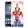 ג'ירפה נחמד כיסוי מגן קשיח מעוצב ל Nokia 6 יחידה אחת סקרין מובייל