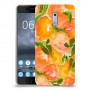 אפרסקים כתומים כיסוי מגן קשיח מעוצב ל Nokia 6 יחידה אחת סקרין מובייל