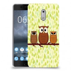 משפחת ינשוף כיסוי מגן קשיח מעוצב ל Nokia 6 יחידה אחת סקרין מובייל