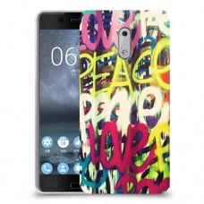אהבת שלום כיסוי מגן קשיח מעוצב ל Nokia 6 יחידה אחת סקרין מובייל