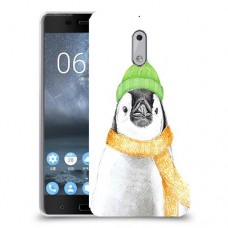 פינגווין בקור כיסוי מגן קשיח מעוצב ל Nokia 6 יחידה אחת סקרין מובייל